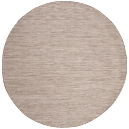 Safavieh 5 ft.-3 in. x 5 ft.-3 in. Beach House Power Loomed Round Area Rug, Beige BHS218B-5R